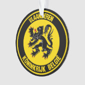 Vlaanderen Round Emblem Ornament (Vorderseite)