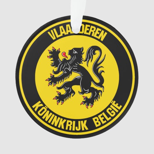 Vlaanderen Round Emblem Ornament (Vorderseite)