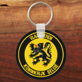 Vlaanderen Round Emblem Schlüsselanhänger (Vorderseite)