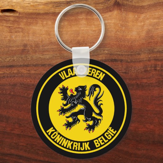 Vlaanderen Round Emblem Schlüsselanhänger (Vorderseite)