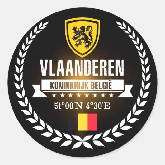 Vlaanderen Runder Aufkleber (Vorderseite)