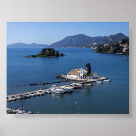 Vlacherna Monastery in Corfu Poster