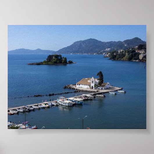 Vlacherna Monastery in Corfu Poster (Vorne)