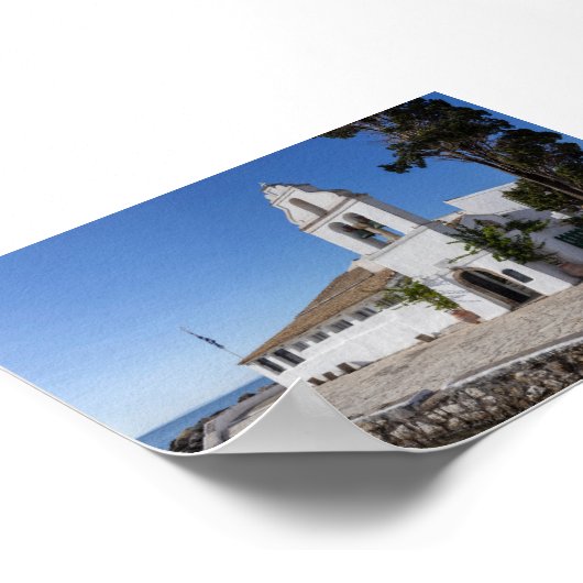 Vlacherna Monastery in Corfu Poster (Ecke)
