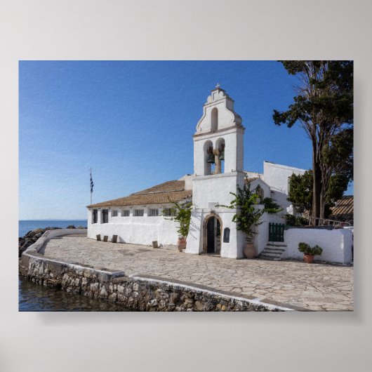 Vlacherna Monastery in Corfu Poster (Vorne)