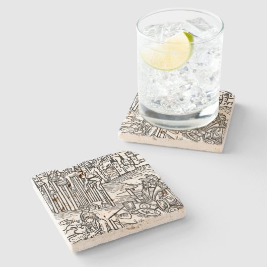 Vlad der Imapler (Dracula) SteinUntersetzer (Seitenansicht)