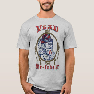 Vlad der Inhalator Weed Vampir Humor Herren T-Shir T-Shirt