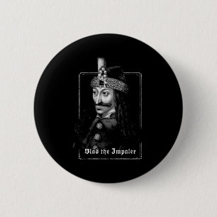 Vlad der Pfähler Vintage-Gothik-Mittelalterkunst Button