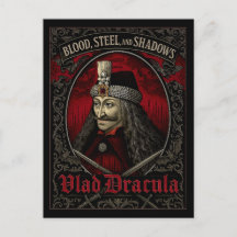 Vlad Dracula Gothic Postcard - Bloßstahlschatten