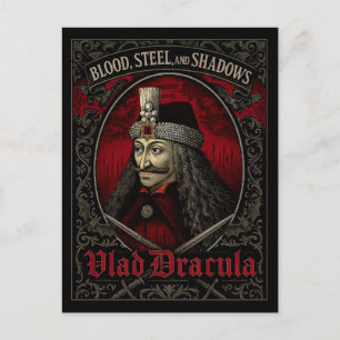 Vlad Dracula Gothic Postcard - Bloßstahlschatten Postkarte
