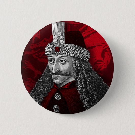 Vlad Dracula gotisch Button (Vorderseite)