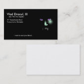 Vlad Draculs Visitenkarte (Vorne/Hinten)