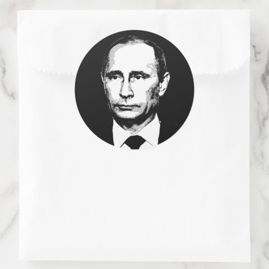 Vlad Putin Runder Aufkleber (Tasche)