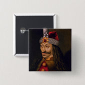 Vlad Tepes Dracula Impaler Voivode Wallachia Button (Vorne & Hinten)