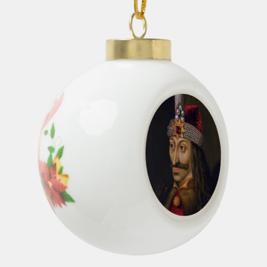 Vlad Tepes: Impaler, Dracula Dragon Prince Voivode Keramik Kugel-Ornament (Links)