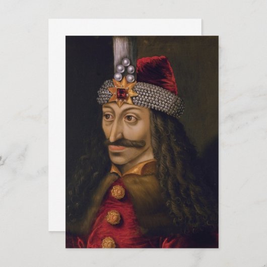 Vlad tepes Impaler Voivode Portrait Dracula Histor Einladung (Vorne/Hinten)