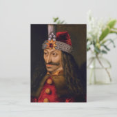 Vlad tepes Impaler Voivode Portrait Dracula Histor Einladung (Stehend Vorderseite)