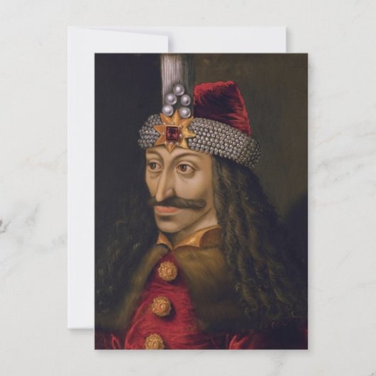 Vlad tepes Impaler Voivode Portrait Dracula Histor Einladung (Vorderseite)