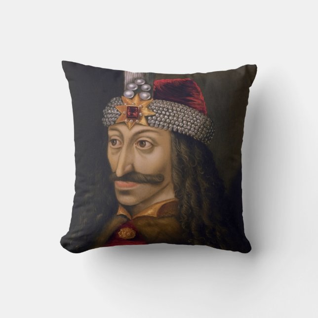 Vlad tepes Impaler Voivode Portrait Dracula Histor Kissen (Vorderseite)
