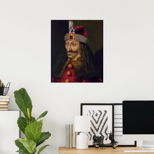 Vlad tepes Impaler Voivode Portrait Dracula Histor Poster (Heimbüro)