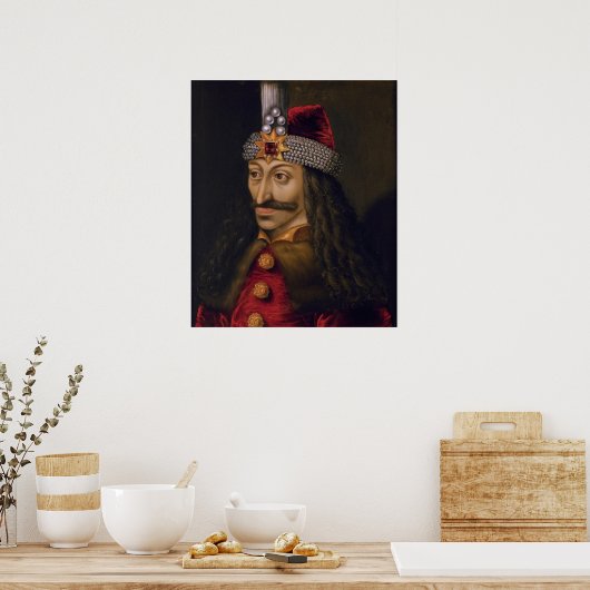 Vlad tepes Impaler Voivode Portrait Dracula Histor Poster (Küche)