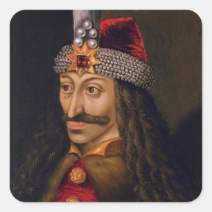 Vlad tepes Impaler Voivode Portrait Dracula Histor Quadratischer Aufkleber