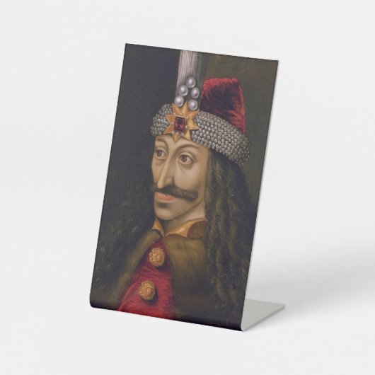 Vlad tepes Impaler Voivode Portrait Dracula Histor Sockelschild (Vorderseite)