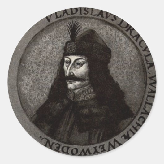 Vlad the Impaler Runder Aufkleber (Vorderseite)