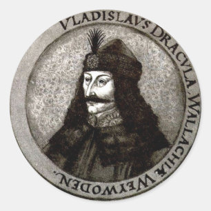 Vlad the Impaler Runder Aufkleber