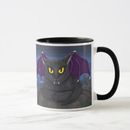 Vlad Vampire-Katzen-gotische Fantasie-Kunst-Tasse Tasse