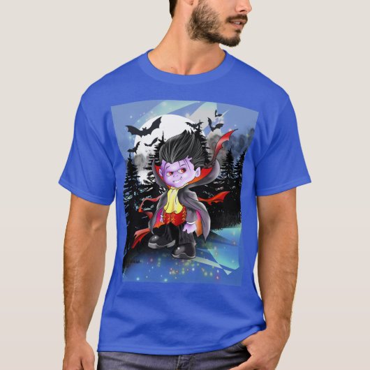 Vladimir das Vampire auf Blue T-Shirt (Vorderseite)