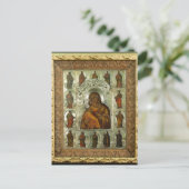 Vladimir Gottesmutter Orthodoxes Christliches Symb Postkarte (Stehend Vorderseite)