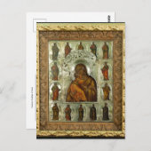 Vladimir Gottesmutter Orthodoxes Christliches Symb Postkarte (Vorne/Hinten)