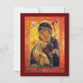 Vladimir-Ikone der Mutter Gottes-Kinderkarte Einladung (Vorderseite)