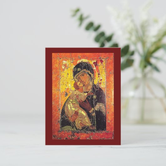 Vladimir-Ikone der Mutter Gottes-Kinderkarte Einladung (Stehend Vorderseite)