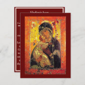 Vladimir-Ikone der Mutter Gottes-Kinderkarte Einladung (Vorne/Hinten)