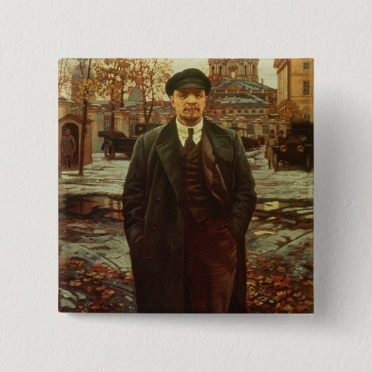 Vladimir Ilyich Lenin bei Smolny, c.1925 Button (Vorderseite)