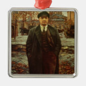 Vladimir Ilyich Lenin bei Smolny, c.1925 Ornament Aus Metall (Vorne)