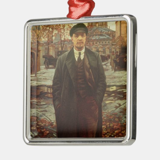 Vladimir Ilyich Lenin bei Smolny, c.1925 Ornament Aus Metall (Links)