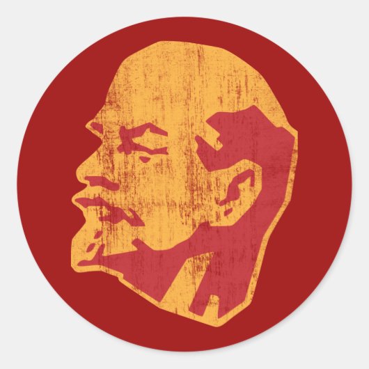 Vladimir-Lenin-ccp-Portrait Runder Aufkleber (Vorderseite)