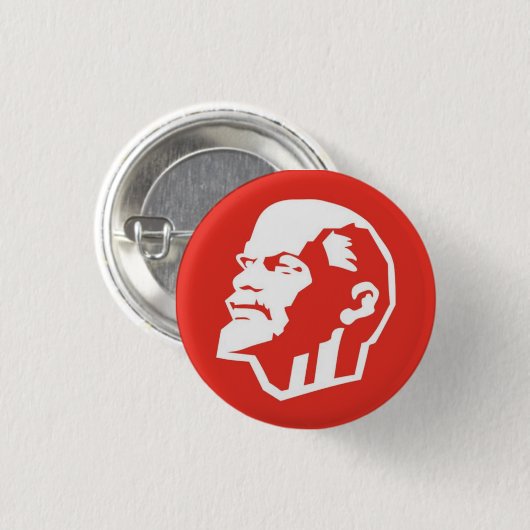 Vladimir Lenin Head Button Abzeichen (Vorne & Hinten)