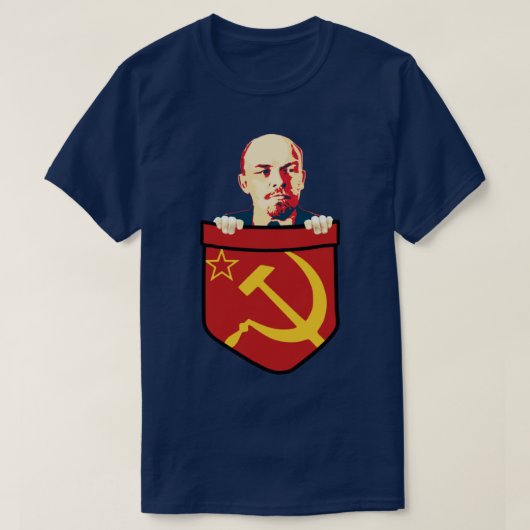 Vladimir Lenin Kommunismus Kastenpocket T-Shirt (Design vorne)