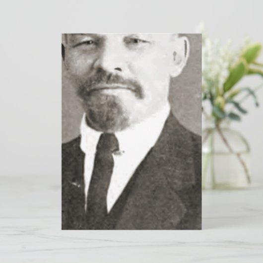 Vladimir Lenin Portrait Einladung (Stehend Vorderseite)
