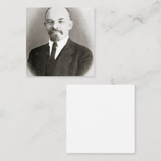Vladimir Lenin Portrait Quadratische Visitenkarte (Vorne/Hinten)