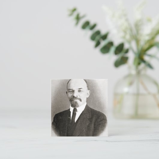 Vladimir Lenin Portrait Quadratische Visitenkarte (Stehend Vorderseite)