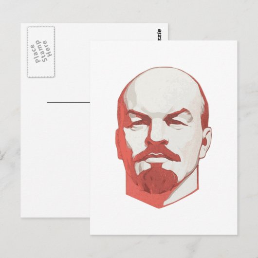 Vladimir Lenin Postkarte (Vorne/Hinten)