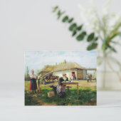 Vladimir Makovsky - Ankunft einer Schulmeisterin Postkarte (Stehend Vorderseite)