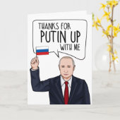 VLADIMIR PUTIN: Danke für Putin bei mir Karte (Gelbe Blume)