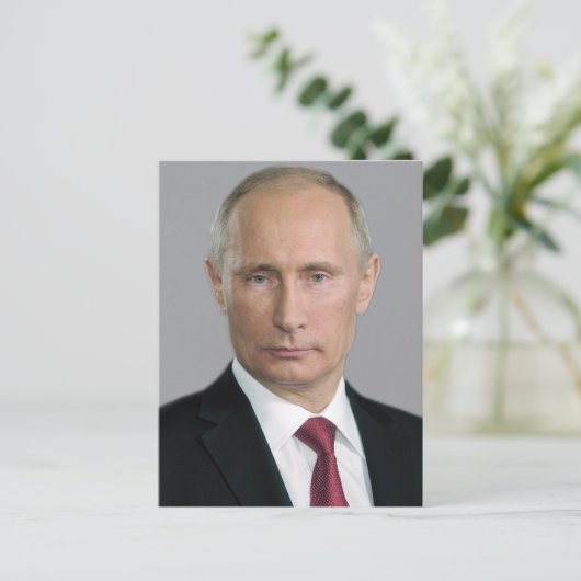 Vladimir Putin Gear Postkarte (Stehend Vorderseite)