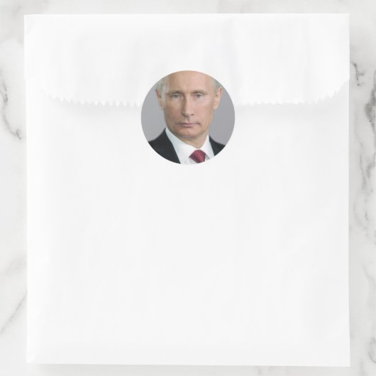 Vladimir Putin Gear Runder Aufkleber (Tasche)
